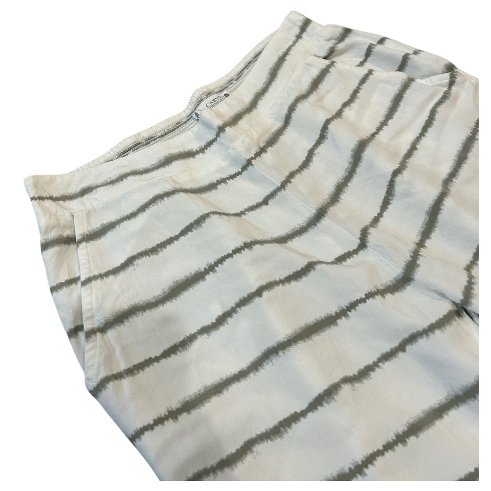 Carve Designs Avery Beach Pants | Cream/Green Tie Dye Stripe | Size Small - Picture 6 of 7